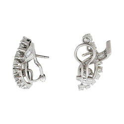Boucles d'oreilles entrelacs en or blanc et diamants - Castafiore