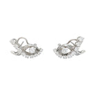 Boucles d'oreilles entrelacs en or blanc et diamants - Castafiore