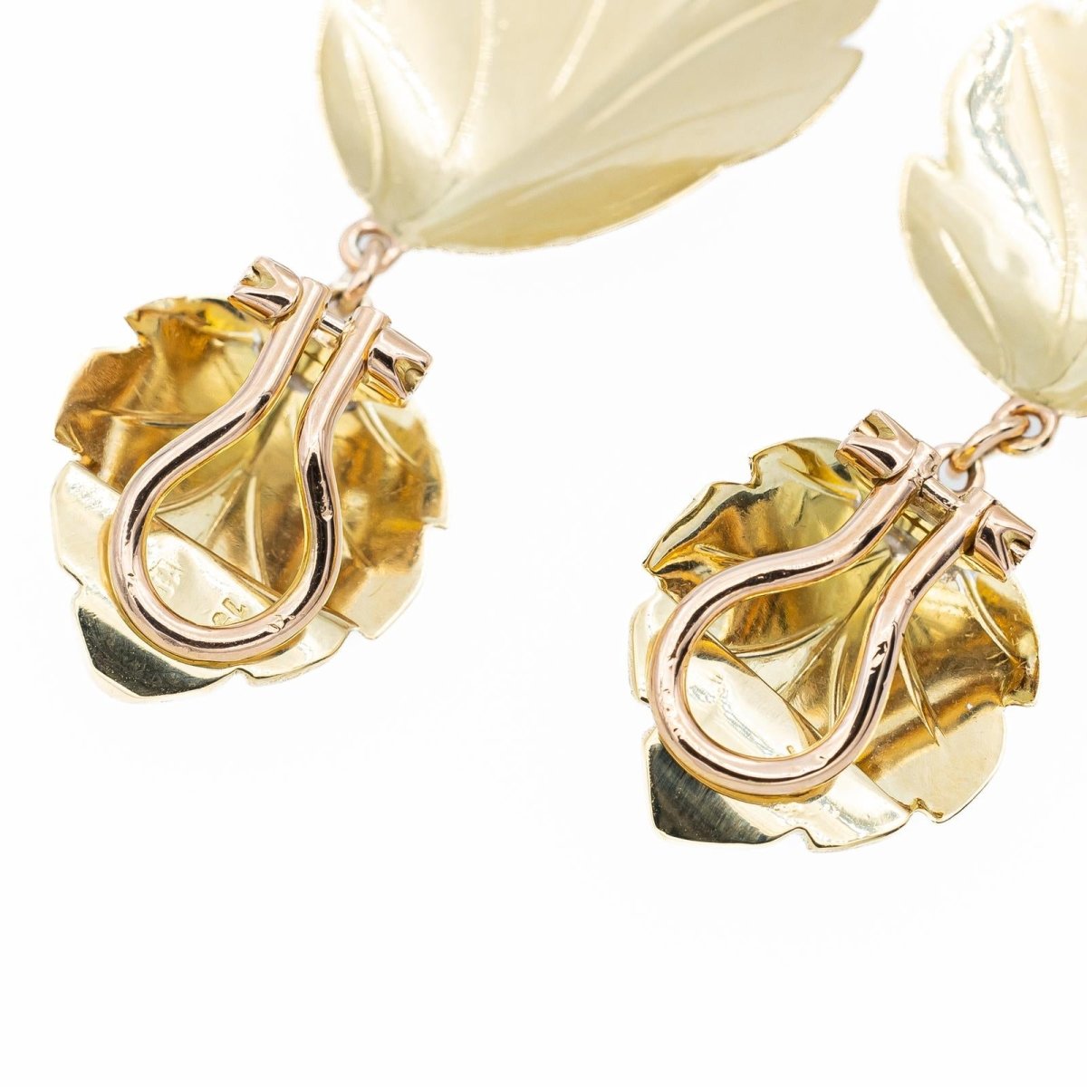 Boucles d'oreilles Feuille Or jaune - Castafiore
