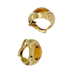 Boucles d'oreilles Fred, or jaune et citrines - Castafiore