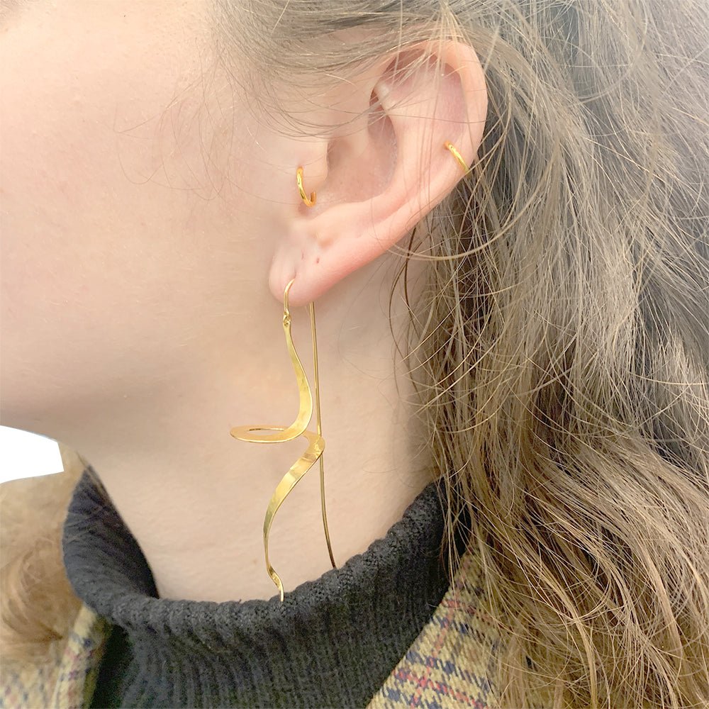 Boucles d'oreilles H.Stern, "Oscar Niemeyer", or jaune mat. - Castafiore