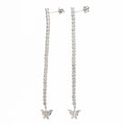 Boucles d'oreilles Ligne Or blanc Diamant - Castafiore