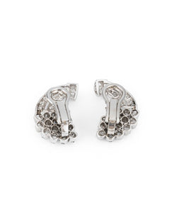 Boucles d'oreilles Lune en platine et diamants - Castafiore