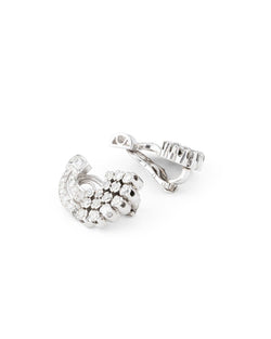 Boucles d'oreilles Lune en platine et diamants - Castafiore