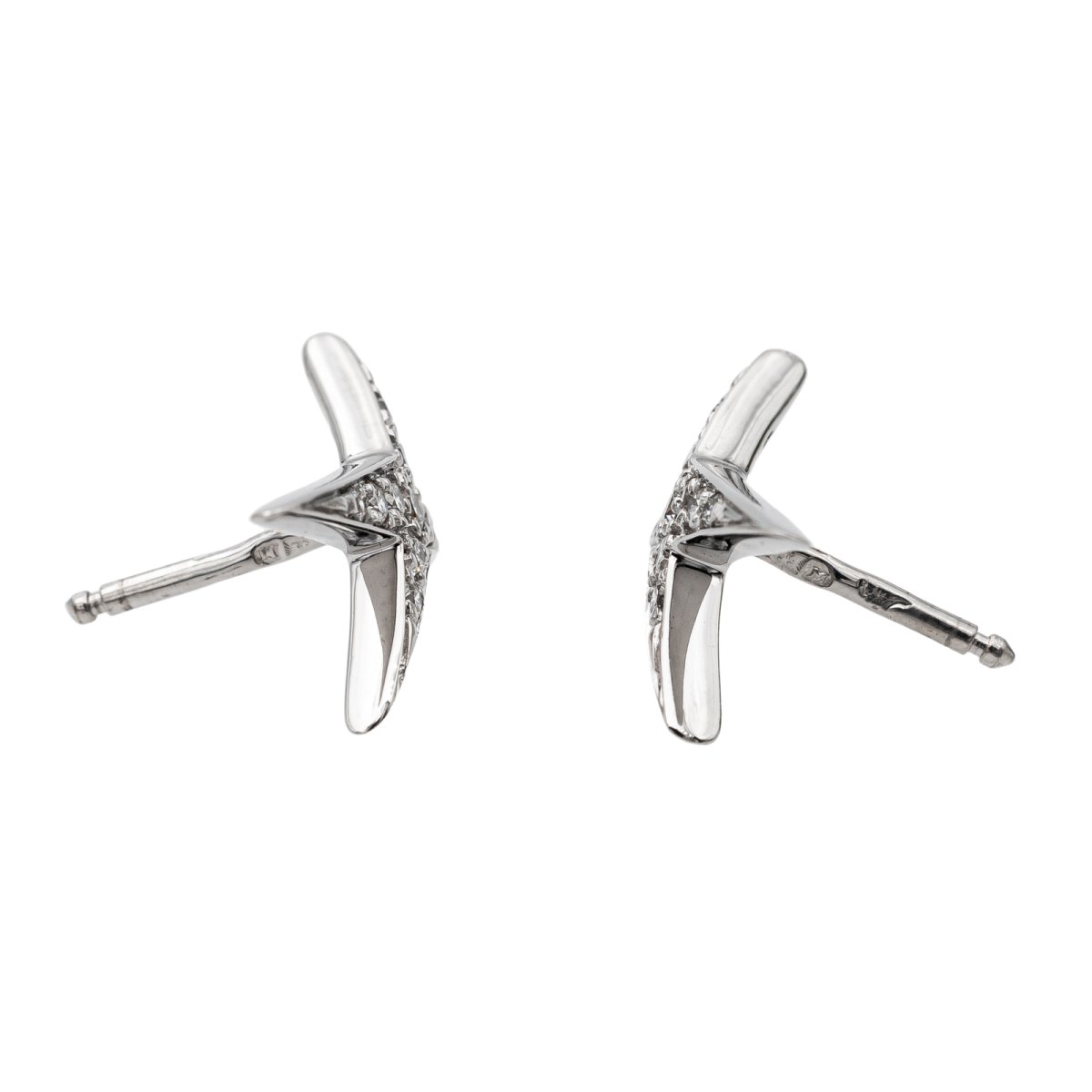 Boucles d'oreilles MAUBOUSSIN en or blanc et diamants - Castafiore