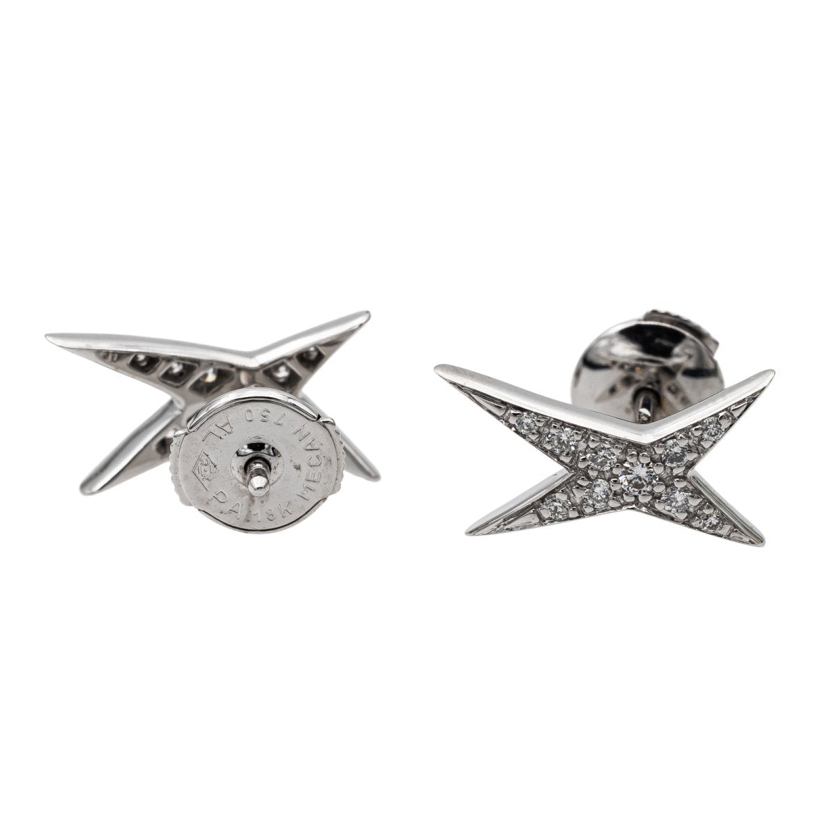 Boucles d'oreilles MAUBOUSSIN en or blanc et diamants - Castafiore