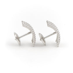 Boucles d'oreilles MAUBOUSSIN "Le Premier Jour", en or blanc - Castafiore