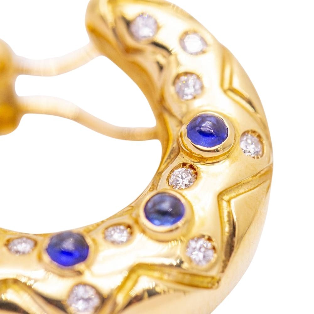 Boucles d'oreilles MEDIALUNA en or et diamants d'occasion - Castafiore