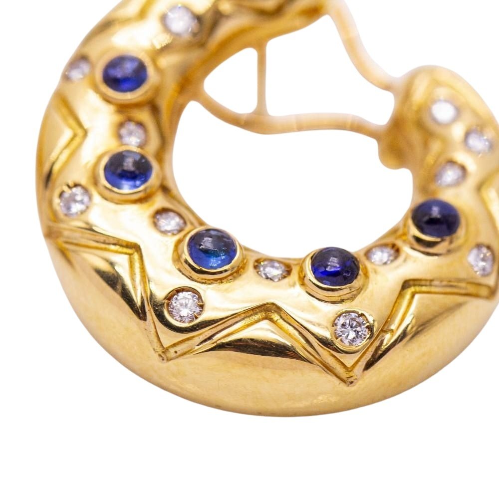 Boucles d'oreilles MEDIALUNA en or et diamants d'occasion - Castafiore