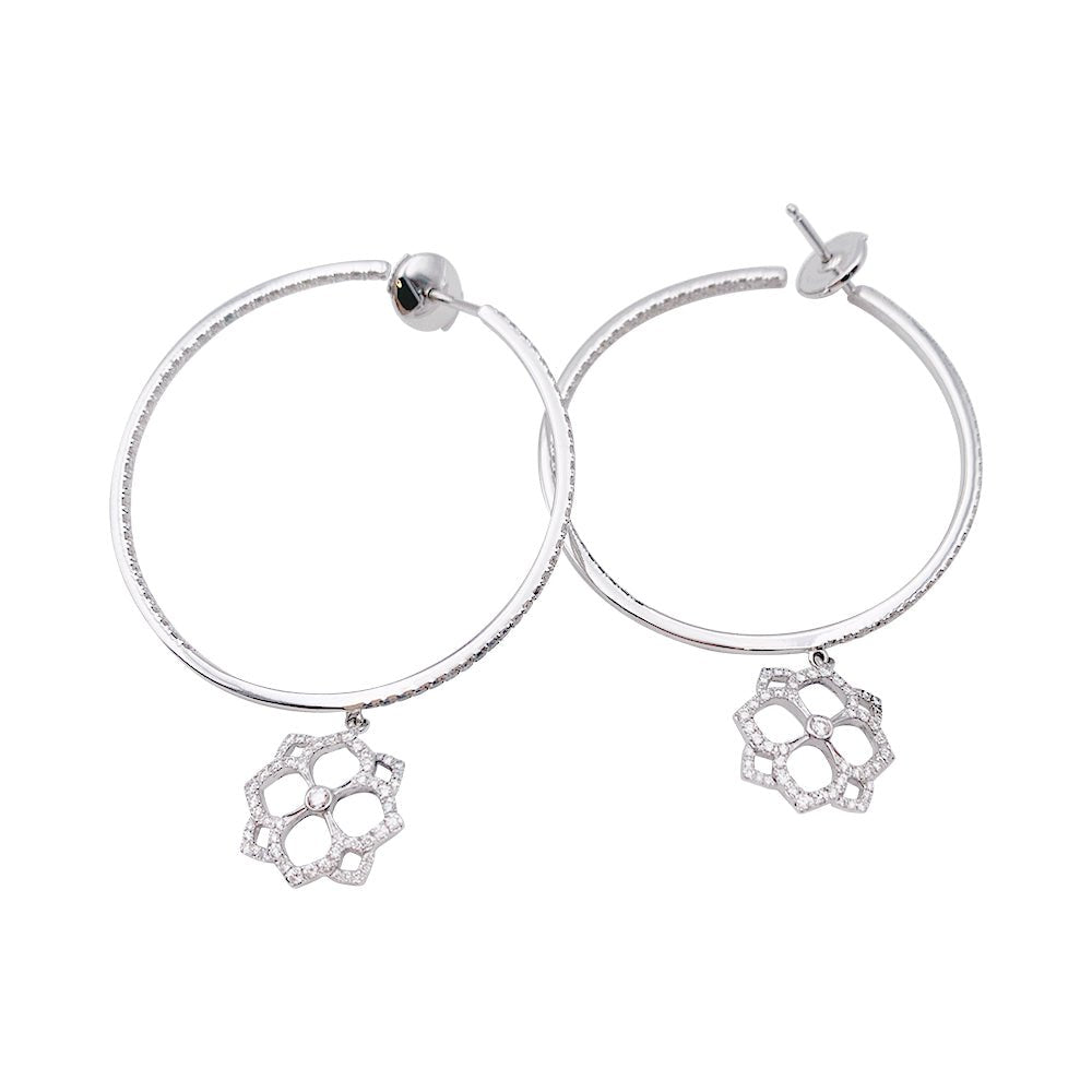 Boucles d'oreilles Messika, "Eden", or blanc, diamants. - Castafiore