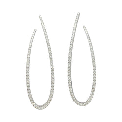 Boucles d'oreilles Messika, "Gatsby", or blanc, diamants - Castafiore