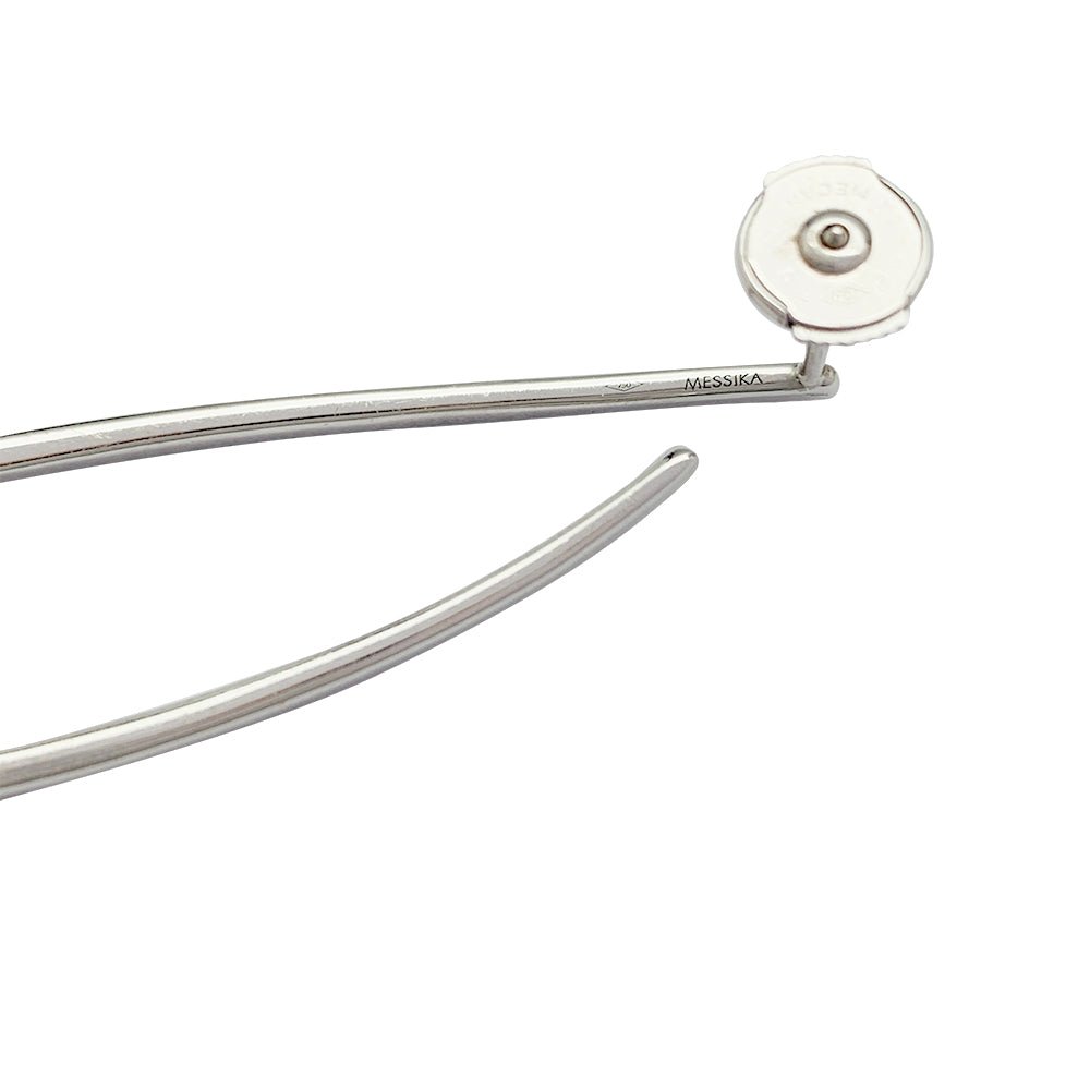 Boucles d'oreilles Messika, "Gatsby", or blanc, diamants - Castafiore