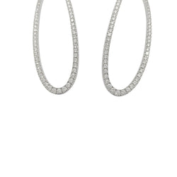 Boucles d'oreilles Messika, "Gatsby", or blanc, diamants - Castafiore