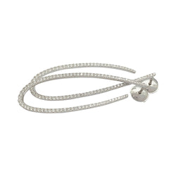 Boucles d'oreilles Messika, "Gatsby", or blanc, diamants - Castafiore