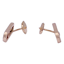 Boucles d'oreilles Messika "Move Uno Pavées", or rose, diamants. - Castafiore