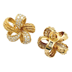 Boucles d'oreilles M.Gérard en or jaune et diamants - Castafiore