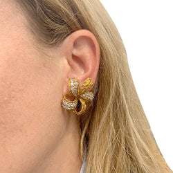 Boucles d'oreilles M.Gérard en or jaune et diamants - Castafiore