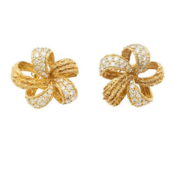 Boucles d'oreilles M.Gérard en or jaune et diamants - Castafiore
