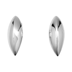 Boucles d'oreilles navette en or blanc - Castafiore
