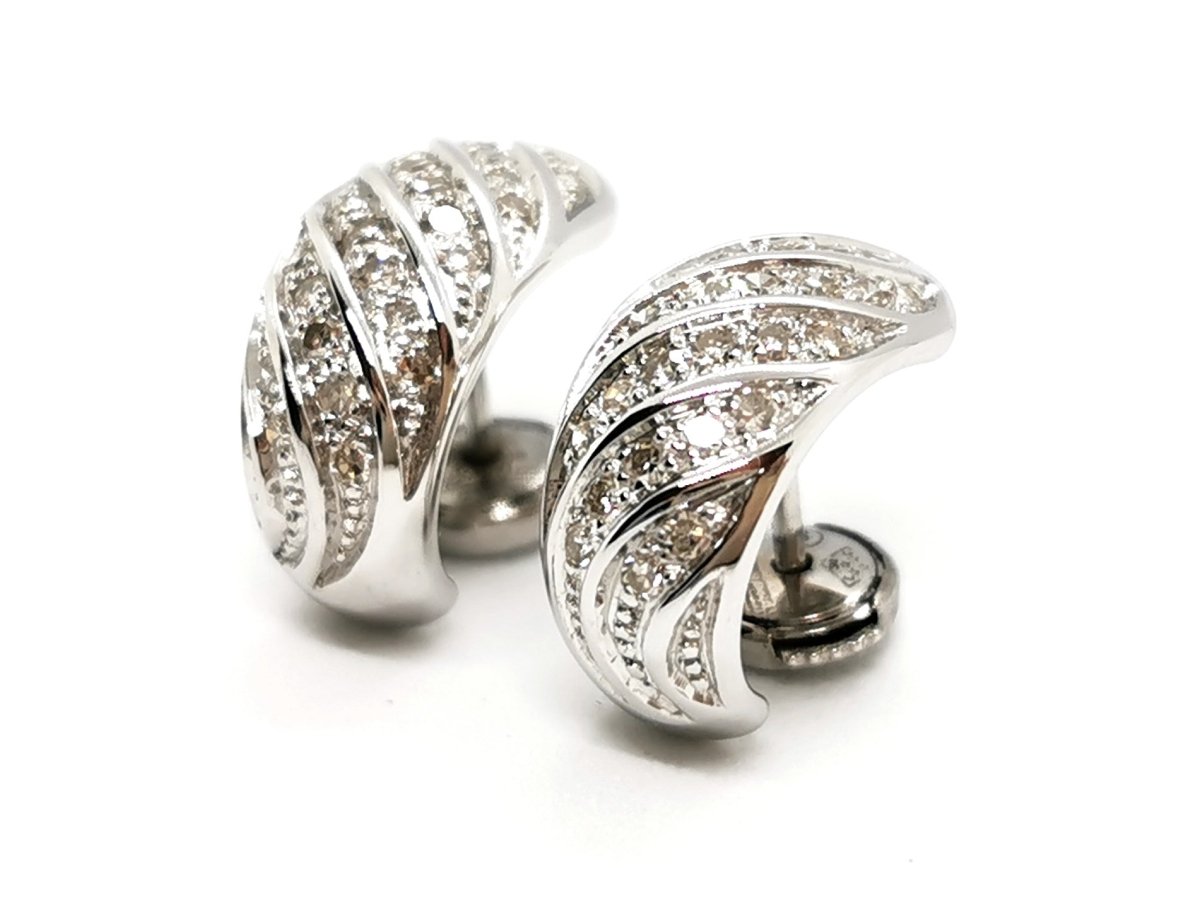 Boucles d'oreilles Or blanc Diamant - Castafiore