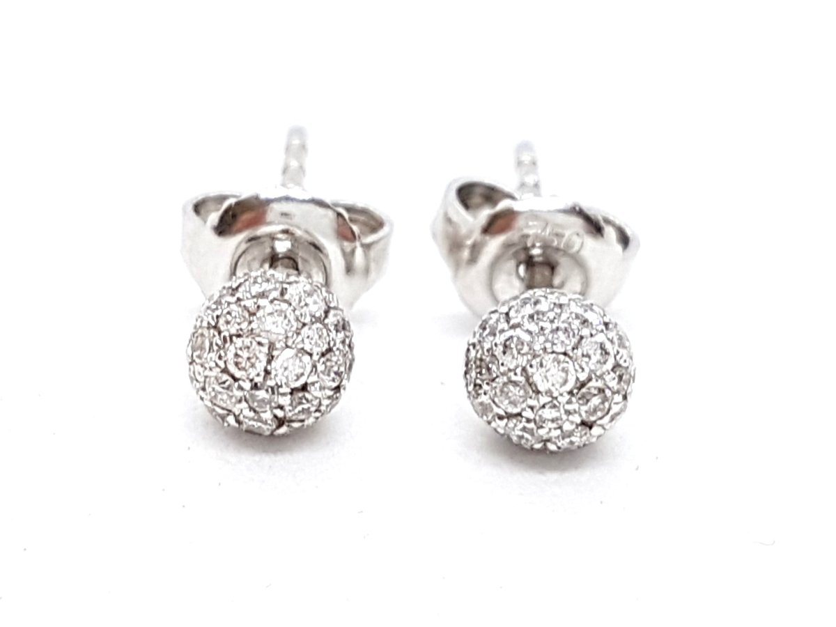 Boucles d'oreilles Or blanc Diamant - Castafiore