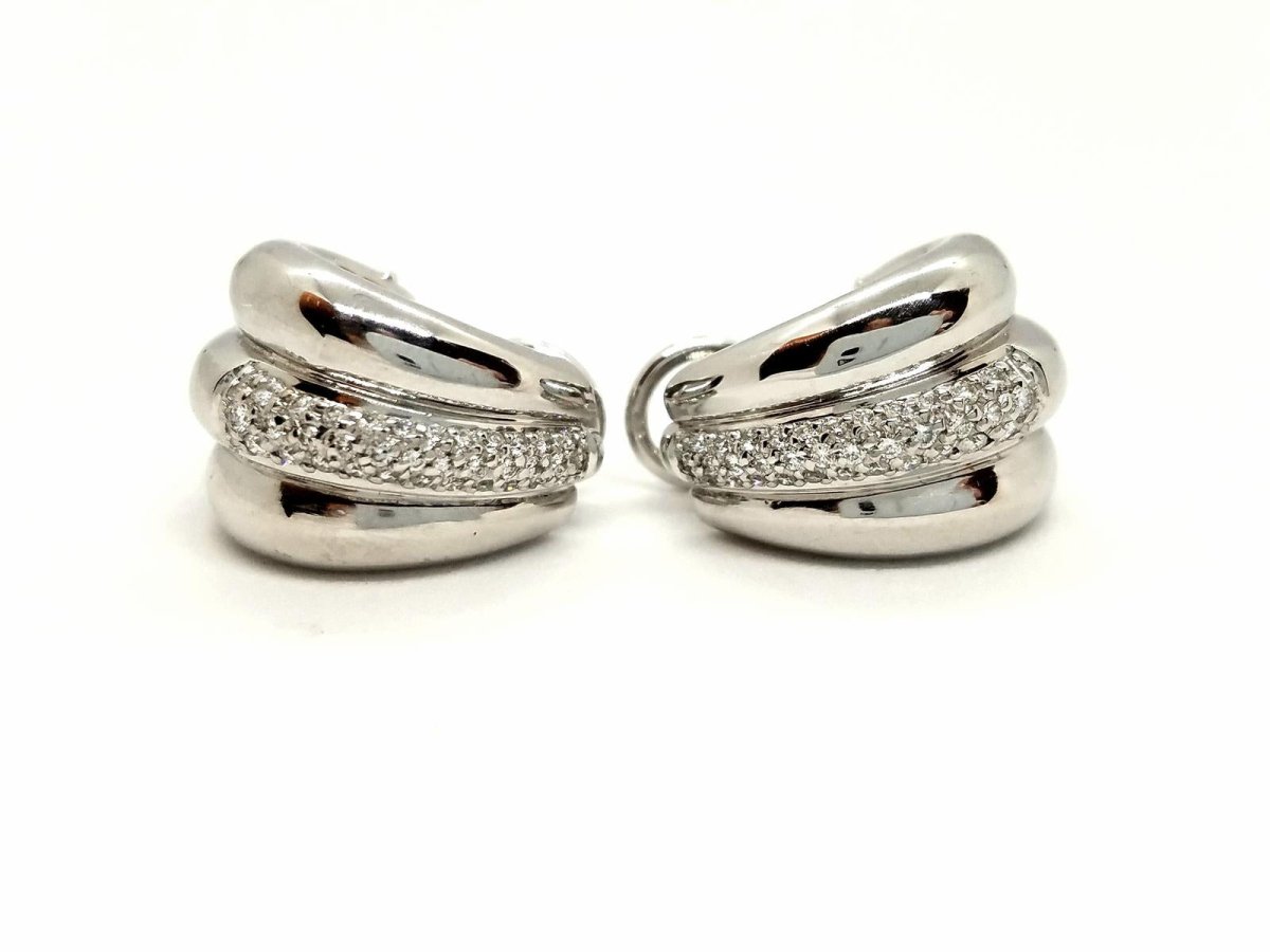 Boucles d'oreilles Or blanc Diamant - Castafiore