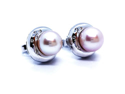 Boucles d'oreilles Or blanc Perle - Castafiore