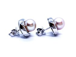 Boucles d'oreilles Or blanc Perle - Castafiore
