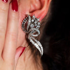 Boucles d'oreilles or gris diamants - Castafiore
