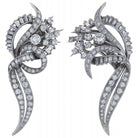 Boucles d'oreilles or gris diamants - Castafiore