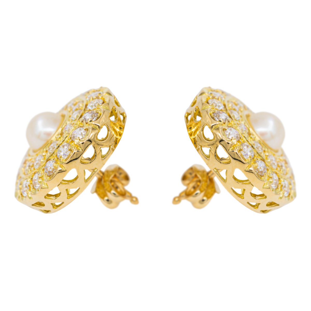 Boucles d'oreilles Or jaune Diamant - Castafiore