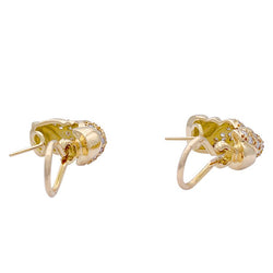Boucles d'oreilles or jaune et diamants. - Castafiore