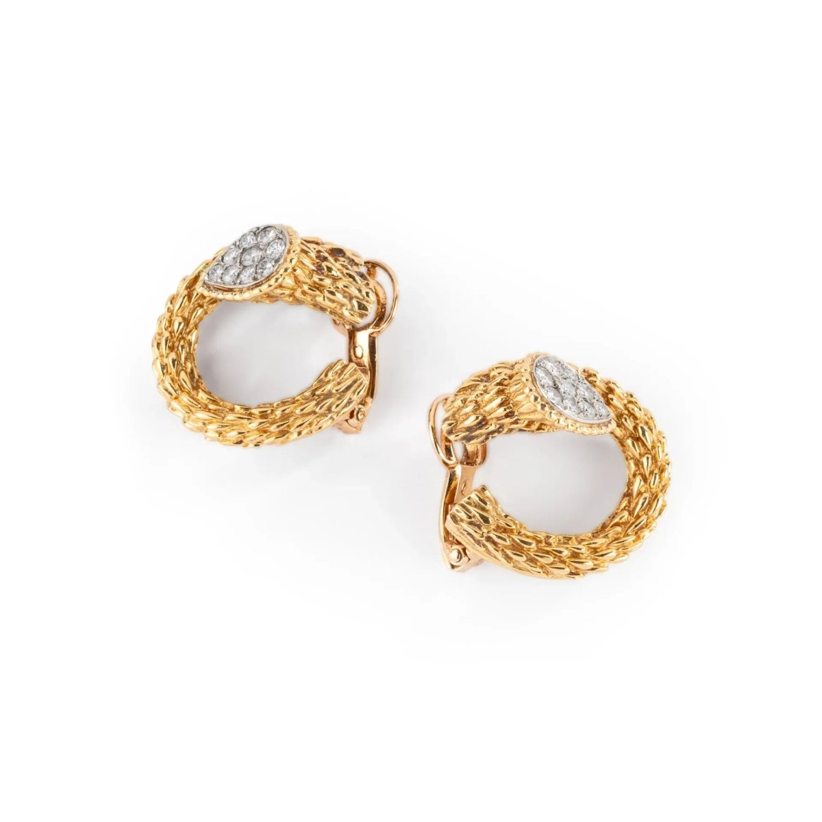 Boucles d'oreilles or jaune et diamants de la Maison Boucheron modèle Serpent Bohème - Castafiore