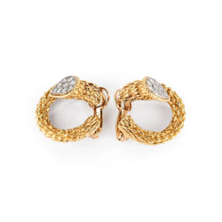 Boucles d'oreilles or jaune et diamants de la Maison Boucheron modèle Serpent Bohème - Castafiore
