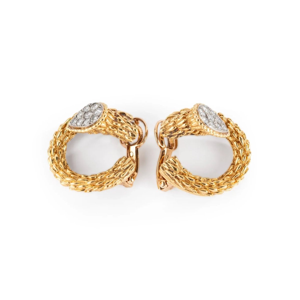 Boucles d'oreilles or jaune et diamants de la Maison Boucheron modèle Serpent Bohème - Castafiore