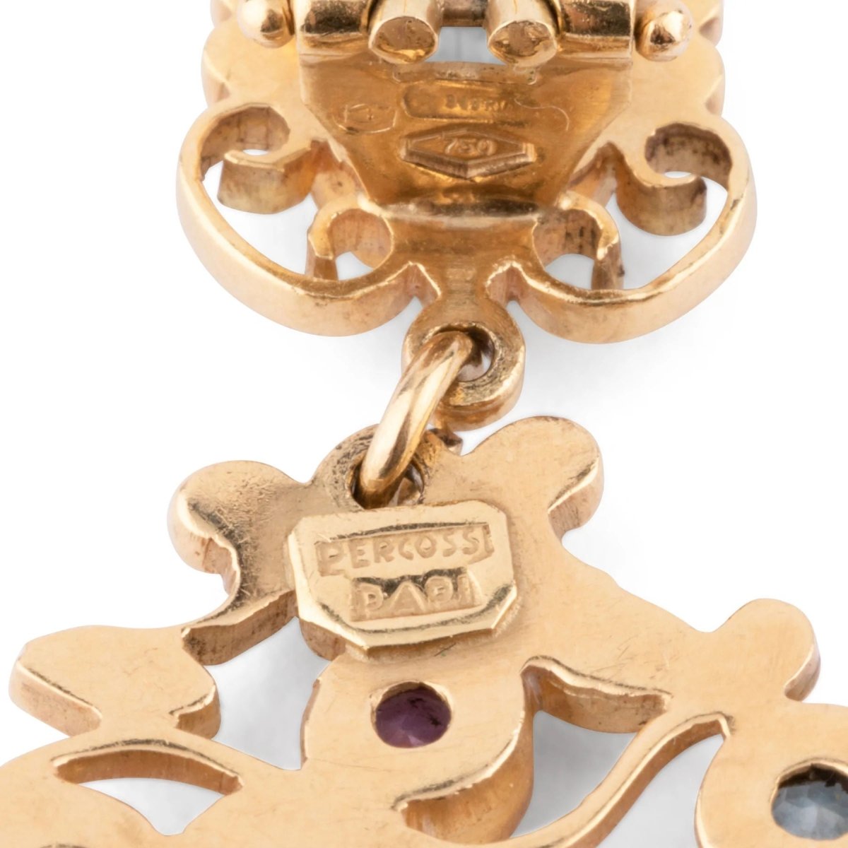 Boucles d'oreilles or jaune formant de fleurs du créateur Papi Percossi - Castafiore