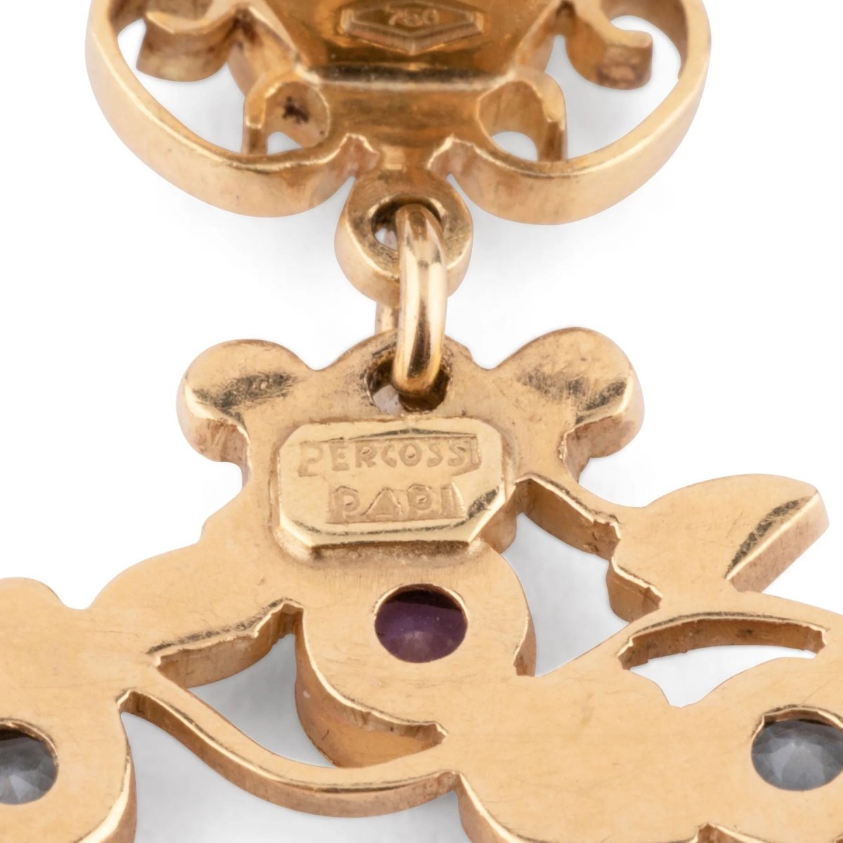 Boucles d'oreilles or jaune formant de fleurs du créateur Papi Percossi - Castafiore