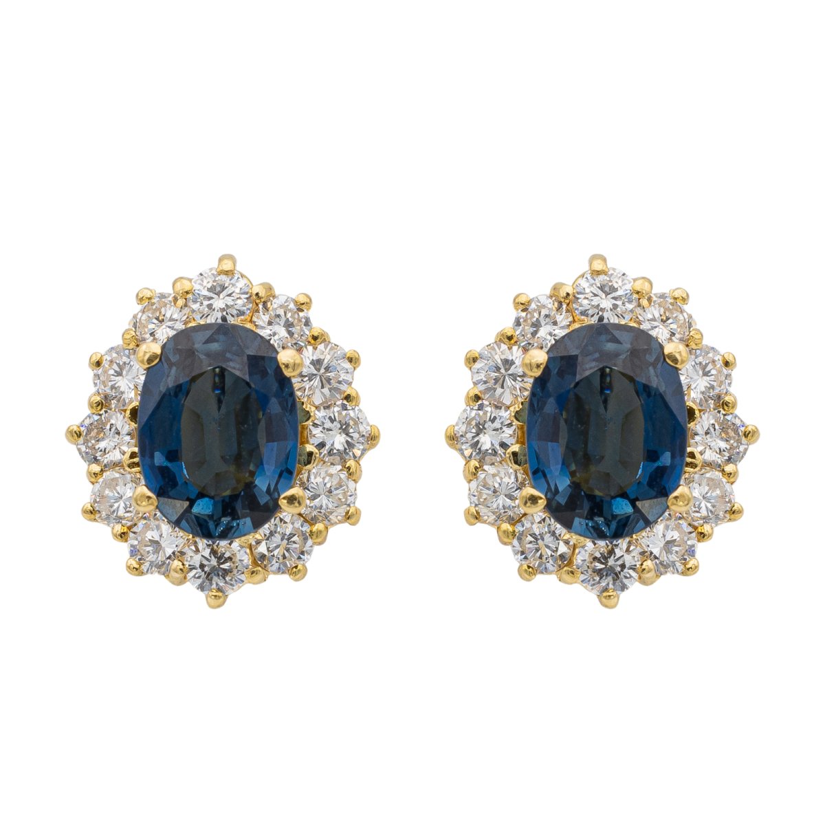 Boucles d'oreilles Or jaune Saphir - Castafiore