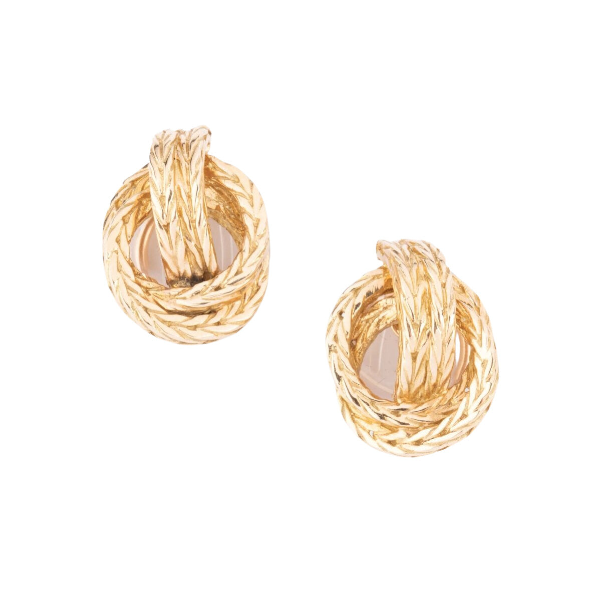 Boucles d'oreilles or jaune signée Hermès - Castafiore