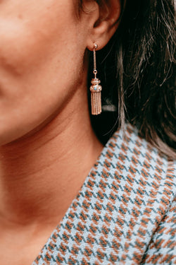 Boucles d'oreilles Or jaune Turquoise - Castafiore