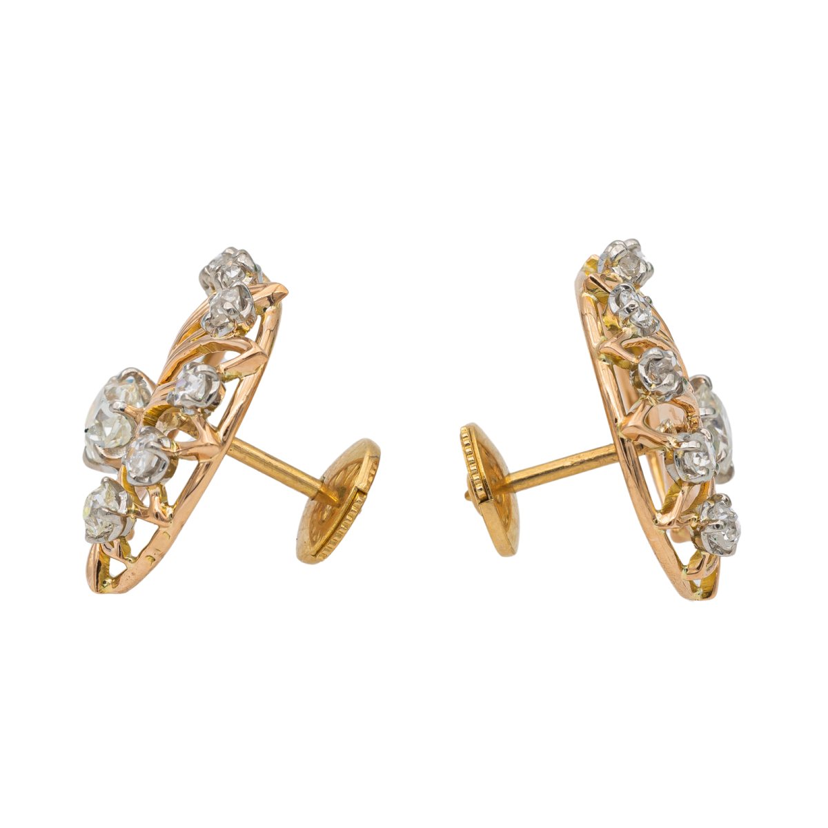 Boucles d'oreilles Or rose Diamant - Castafiore