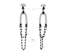 Boucles d'oreilles Pendantes en or blanc et diamants - Castafiore