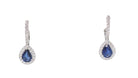 Boucles d'oreilles Pendantes en or blanc, saphirs et diamants - Castafiore