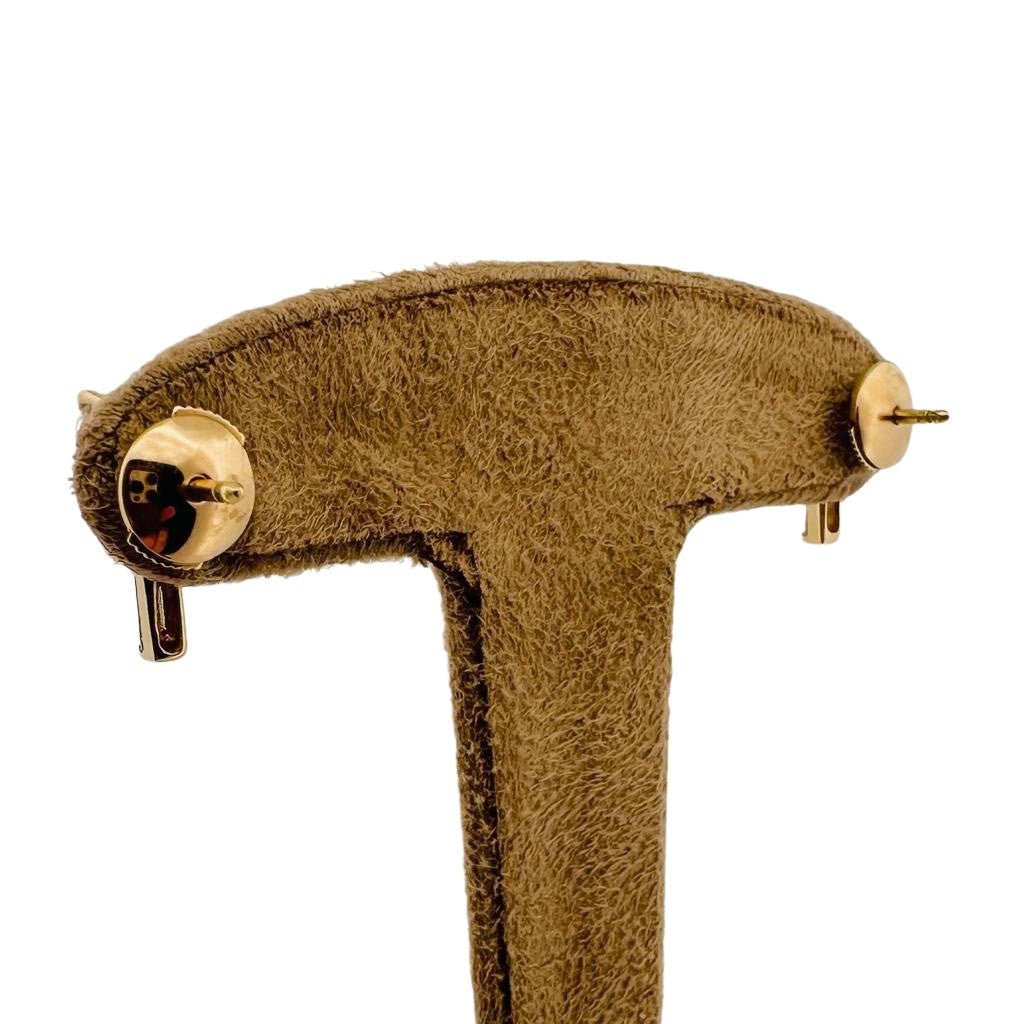 Boucles d'oreilles pendantes en or jaune et diamants - Castafiore