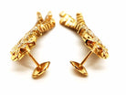 Boucles d'oreilles Pendantes étoile filante en or jaune et diamants - Castafiore