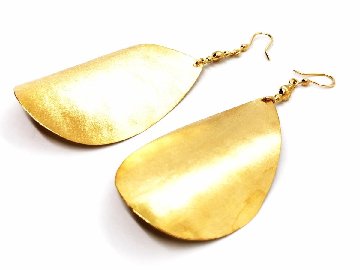 Boucles d'oreilles Pendantes goutte en or jaune - Castafiore