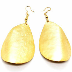Boucles d'oreilles Pendantes goutte en or jaune - Castafiore