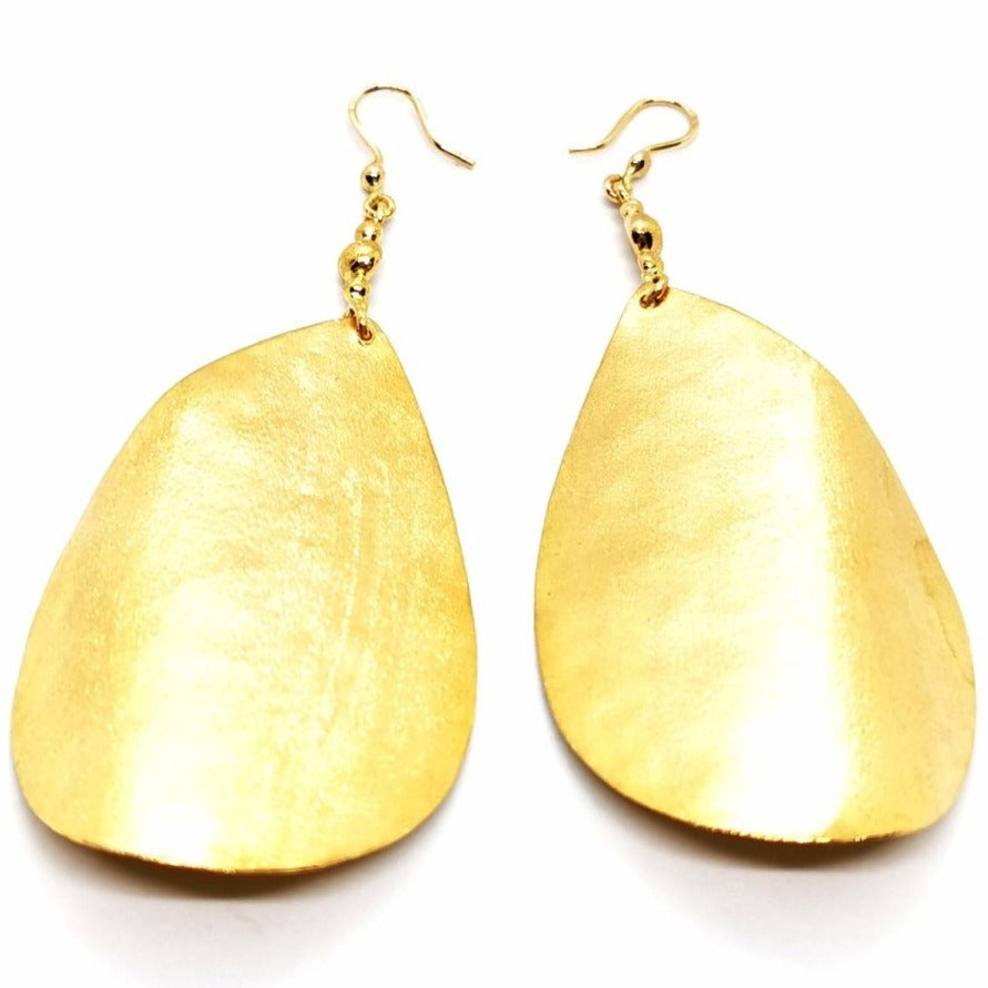 Boucles d'oreilles Pendantes goutte en or jaune - Castafiore