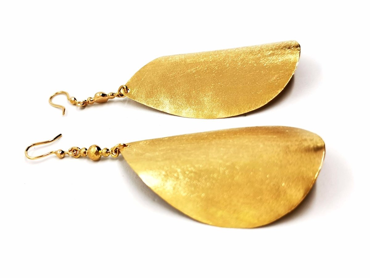 Boucles d'oreilles Pendantes goutte en or jaune - Castafiore