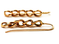 Boucles d'oreilles Pendantes maille en or jaune - Castafiore